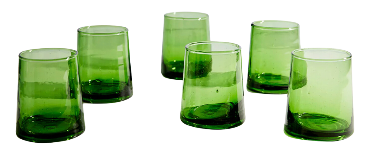Moroccan Glassware Handblown Recycled Glass – habitatgreenwich